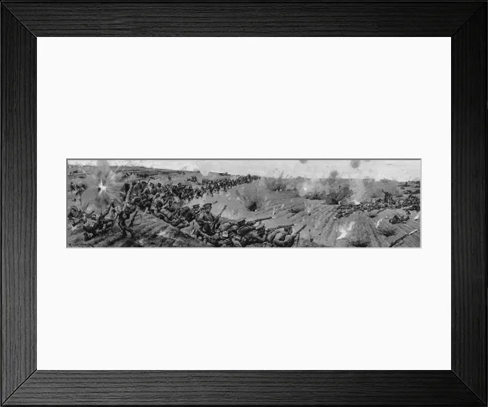 Framed Print : Mons 1914. The Battle of Mons, the British Expeditionary Forces first major Framed Print : Mons 1914. The Battle of Mons, the British Expeditionary Forces first major