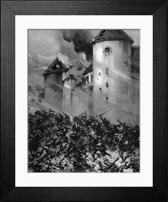Framed Print : Battle for Chateau Mondement 1914 Framed Print : Battle for Chateau Mondement 1914