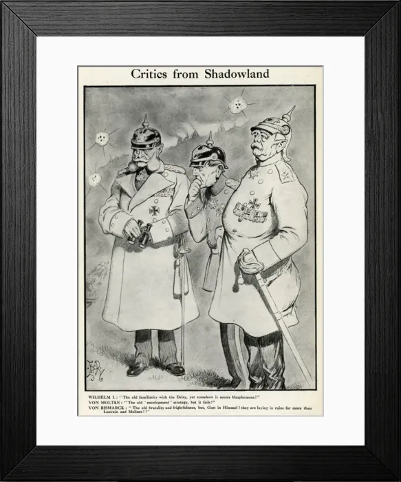 Framed Print : Cartoon, Critics from Shadowland, WW1 Framed Print : Cartoon, Critics from Shadowland, WW1