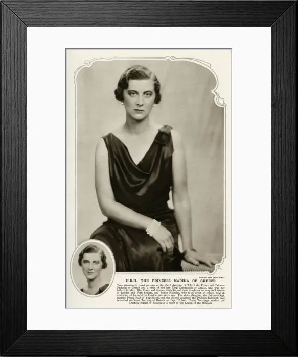 Framed Print : Princess Marina of Greece and Denmark 1933 Framed Print : Princess Marina of Greece and Denmark 1933