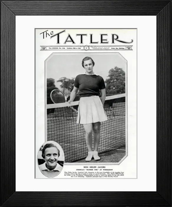 Framed Print : Helen Jacobs in 1934 Framed Print : Helen Jacobs in 1934