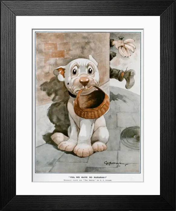 Framed Print : Yes, we have no bananas! by George Studdy Framed Print : Yes, we have no bananas! by George Studdy