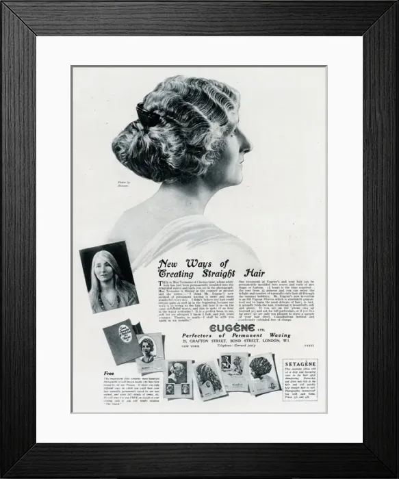 Framed Print : Advert for Eugene hair treatment 1923 Framed Print : Advert for Eugene hair treatment 1923
