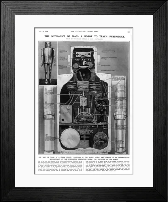 Framed Print : A Robot to Teach Physiology by G. H. Davis Framed Print : A Robot to Teach Physiology by G. H. Davis