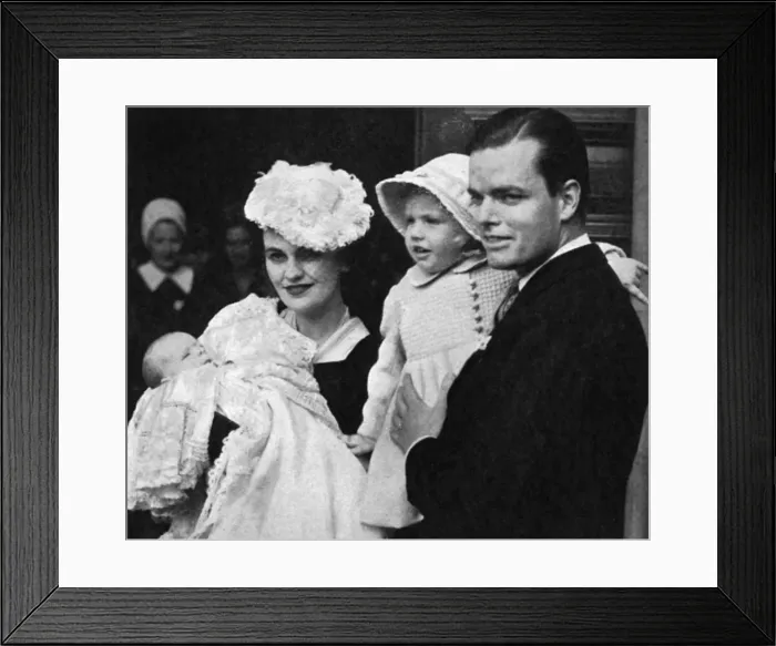 Framed Print : Mr & Mrs Charles Sweeny at sons christening