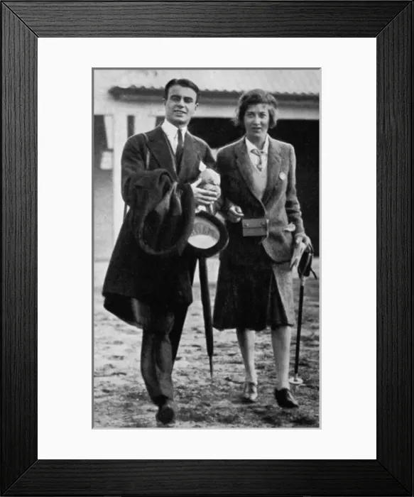 Framed Print : Prince Ali Khan with Miss Mala Brand Framed Print : Prince Ali Khan with Miss Mala Brand