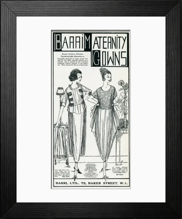 Framed Print : Advert for Barri: Maternity wear 1920 Framed Print : Advert for Barri: Maternity wear 1920