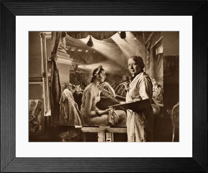 Framed Print : Dame Laura Knight working on a painting of the Palladium Framed Print : Dame Laura Knight working on a painting of the Palladium