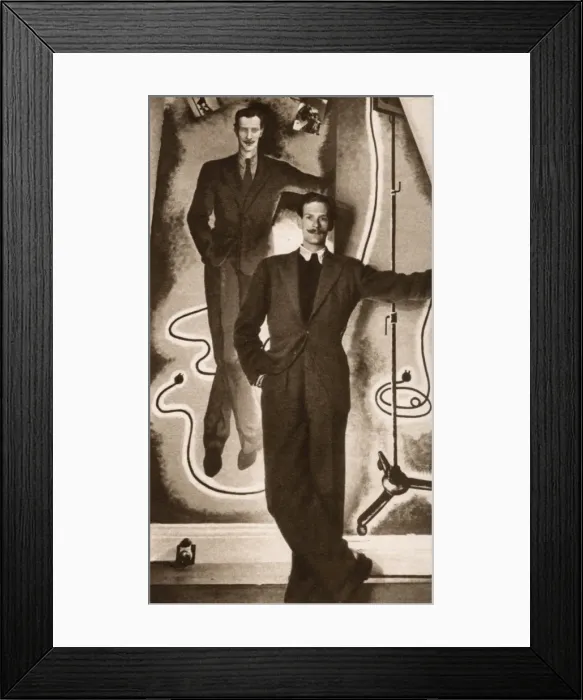 Framed Print : Norman Parkinson and his unusual studio decoration Framed Print : Norman Parkinson and his unusual studio decoration