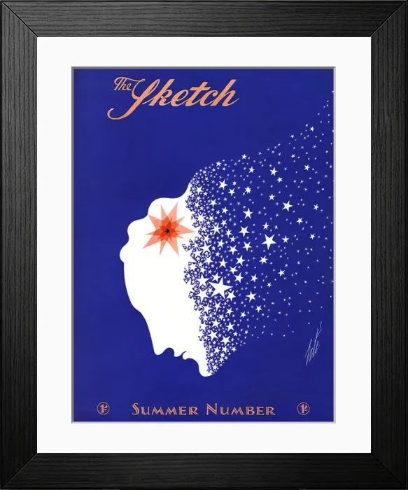 Framed Print : The Sketch front cover by Erte Framed Print : The Sketch front cover by Erte
