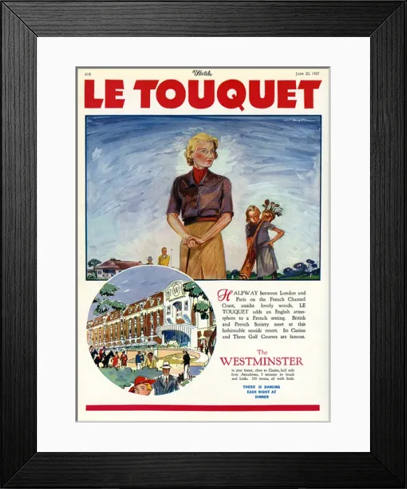 Framed Print : Advertisement for Le Touquet Framed Print : Advertisement for Le Touquet