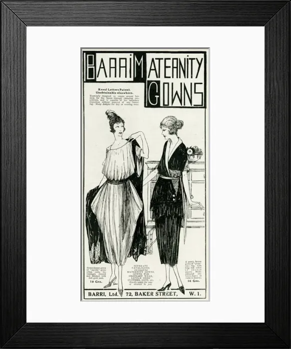 Framed Print : Advert for Barri: Maternity wear 1920 Framed Print : Advert for Barri: Maternity wear 1920