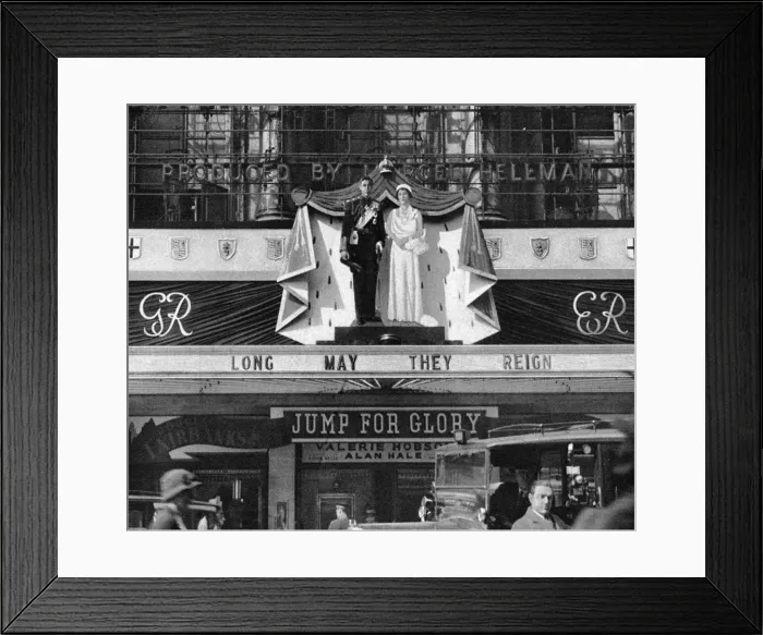 Framed Print : London Pavilion decorated for the Coronation Framed Print : London Pavilion decorated for the Coronation