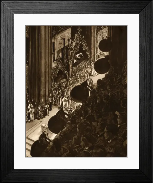 Framed Print : George VI Coronation filmed Framed Print : George VI Coronation filmed
