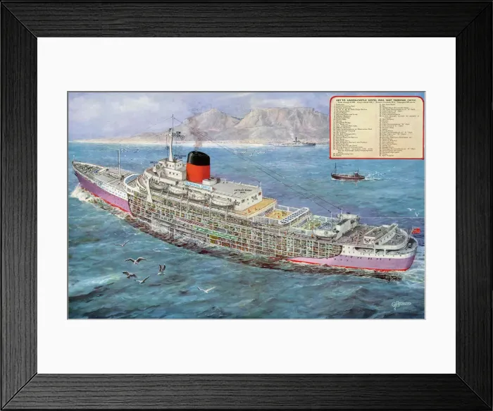Framed Print : RMS Transvaal Castle by G. H. Davis Framed Print : RMS Transvaal Castle by G. H. Davis