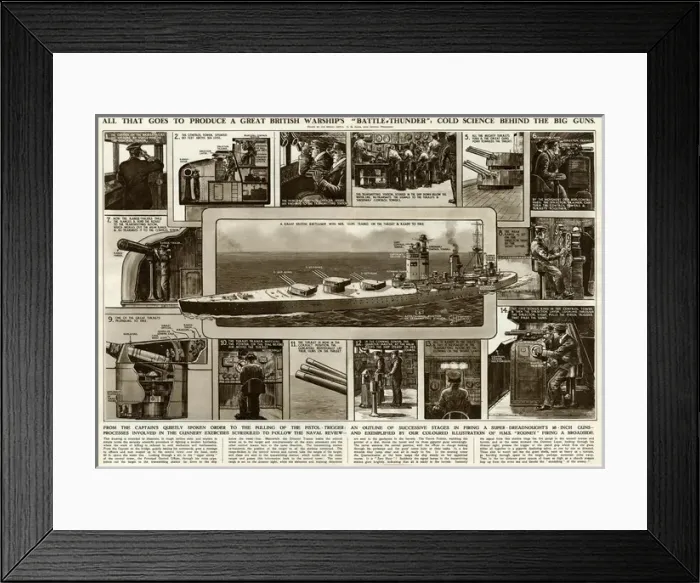 Framed Print : British warships by G. H. Davis