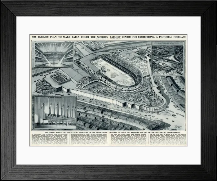 Framed Print : Earls Court exhibition centre by G. H. Davis Framed Print : Earls Court exhibition centre by G. H. Davis