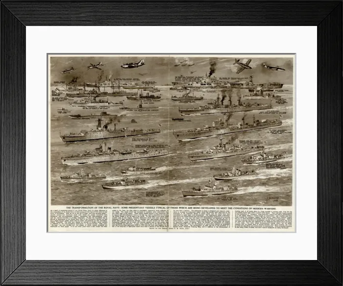 Framed Print : Transformation of the Royal Navy by G. H. Davis Framed Print : Transformation of the Royal Navy by G. H. Davis