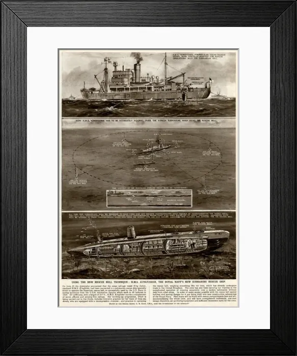 Framed Print : New rescue bell technique by G. H. Davis Framed Print : New rescue bell technique by G. H. Davis