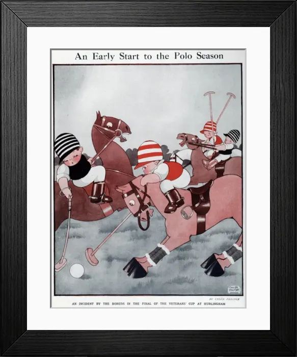 Framed Print : An early start to the polo season 1924 Framed Print : An early start to the polo season 1924