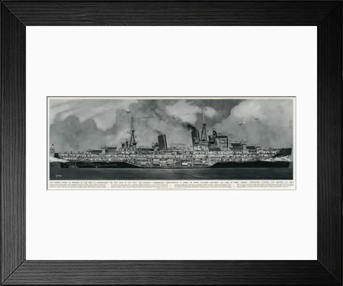 Framed Print : Cruiser Southampton at Spithead by G. H. Davis