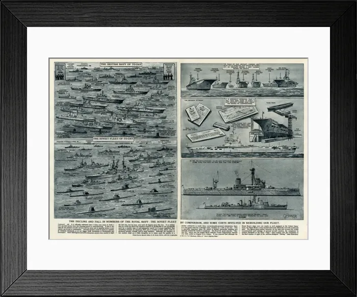 Framed Print : British and Soviet ships by G. H. Davis Framed Print : British and Soviet ships by G. H. Davis
