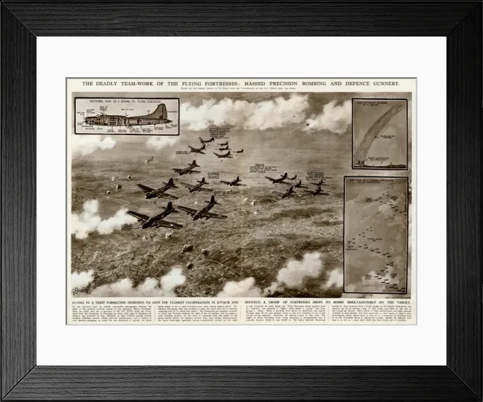 Framed Print : Flying Fortresses by G. H. Davis Framed Print : Flying Fortresses by G. H. Davis