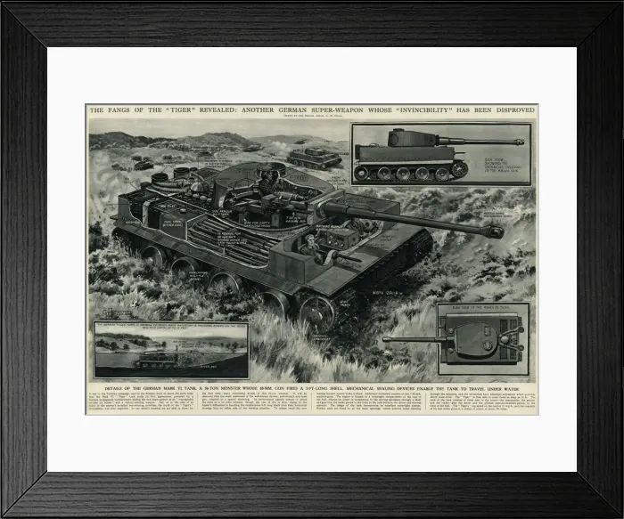 Framed Print : German Tiger tank by G. H. Davis Framed Print : German Tiger tank by G. H. Davis