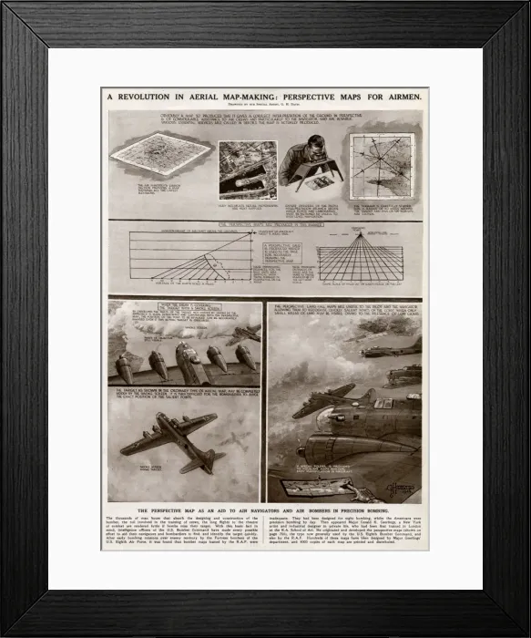 Framed Print : Aerial map-making by G. H. Davis Framed Print : Aerial map-making by G. H. Davis