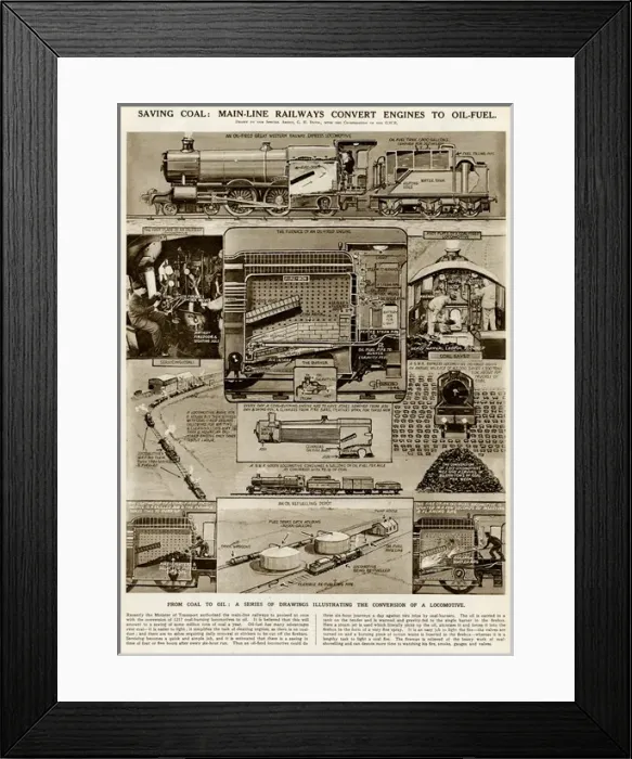 Framed Print : Railway engines converted to oil fuel by G. H. Davis Framed Print : Railway engines converted to oil fuel by G. H. Davis
