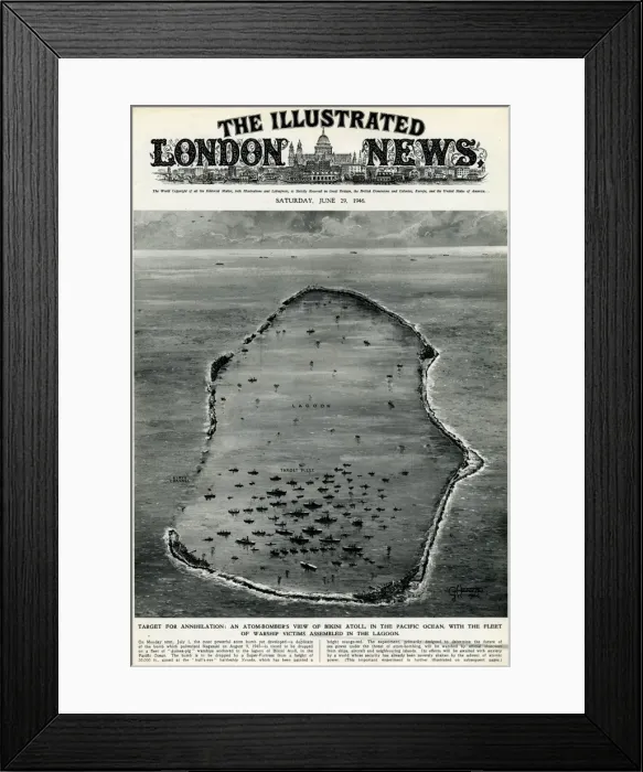 Framed Print : Atom bombers view of Bikini Atoll by G. H. Davis Framed Print : Atom bombers view of Bikini Atoll by G. H. Davis