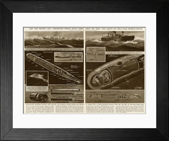 Framed Print : Acoustic torpedoes by G. H. Davis Framed Print : Acoustic torpedoes by G. H. Davis