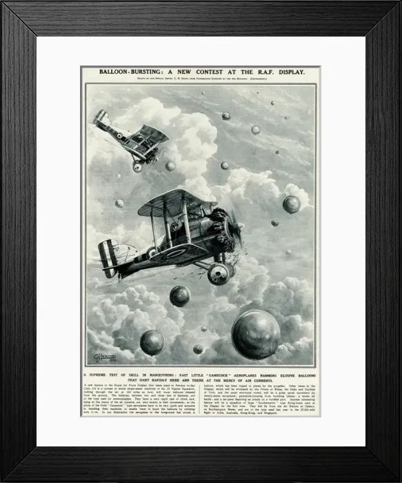 Framed Print : Balloon bursting at RAF display by G. H. Davis