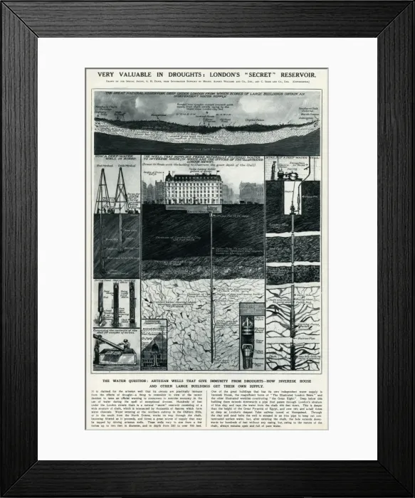 Framed Print : Londons secret reservoir by G. H. Davis Framed Print : Londons secret reservoir by G. H. Davis