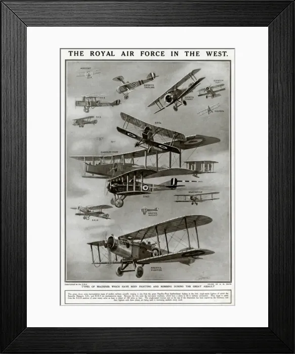 Framed Print : The Royal Air Force in the west by G. H. Davis