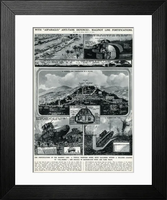 Framed Print : Maginot Line fortifications by G. H. Davis Framed Print : Maginot Line fortifications by G. H. Davis