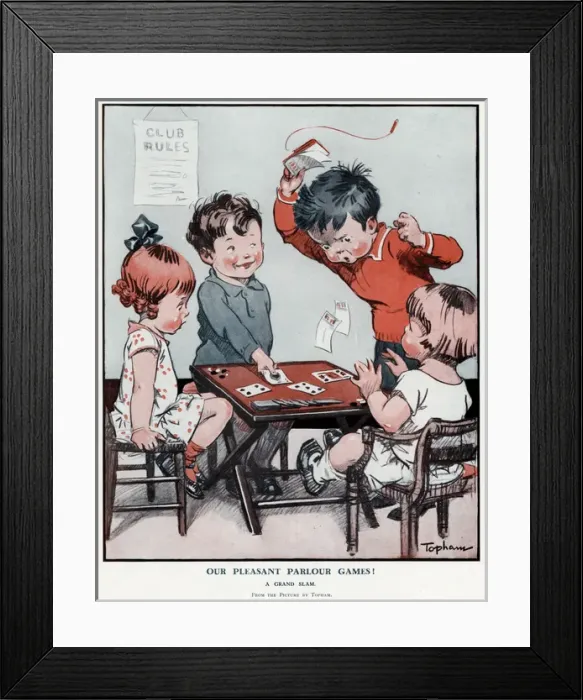 Framed Print : Our pleasant parlour games! 1928 Framed Print : Our pleasant parlour games! 1928