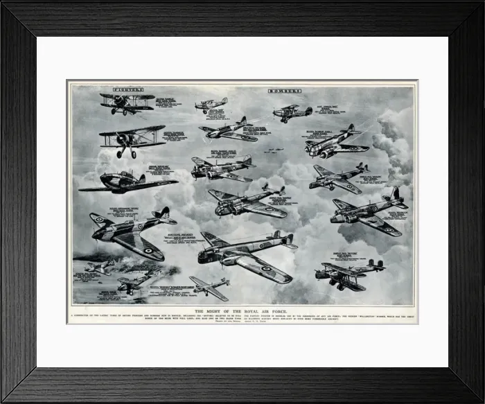Framed Print : The might of the Royal Air Force by G. H. Davis