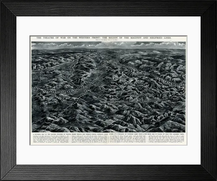 Framed Print : Theatre of war on Western Front by G. H. Davis