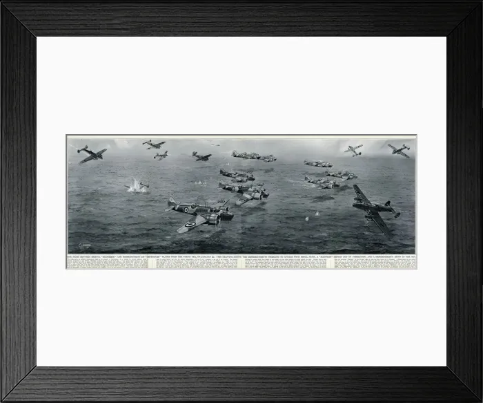 Framed Print : Blenheims and Messerschmitts by G. H. Davis Framed Print : Blenheims and Messerschmitts by G. H. Davis