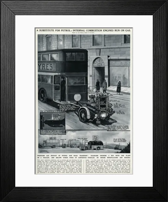 Framed Print : Gas-powered transport by G. H. Davis