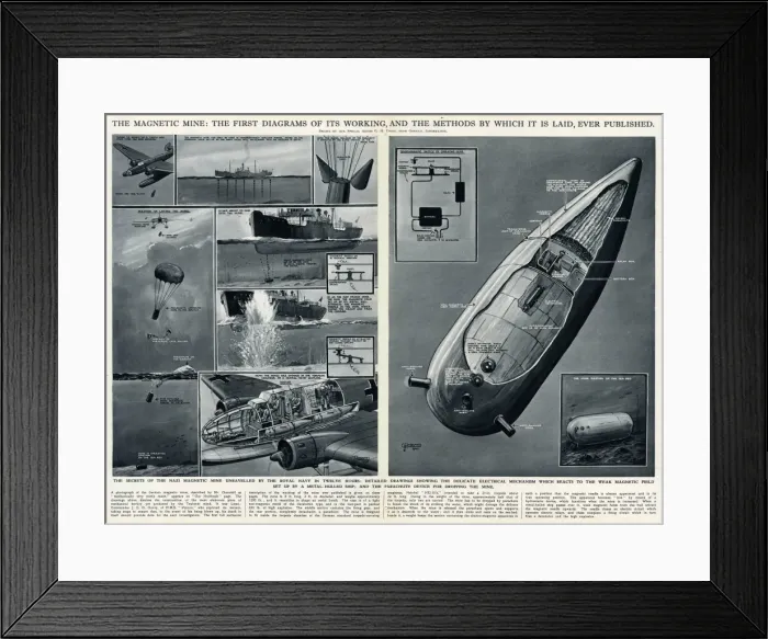 Framed Print : Magnetic mine by G. H. Davis Framed Print : Magnetic mine by G. H. Davis