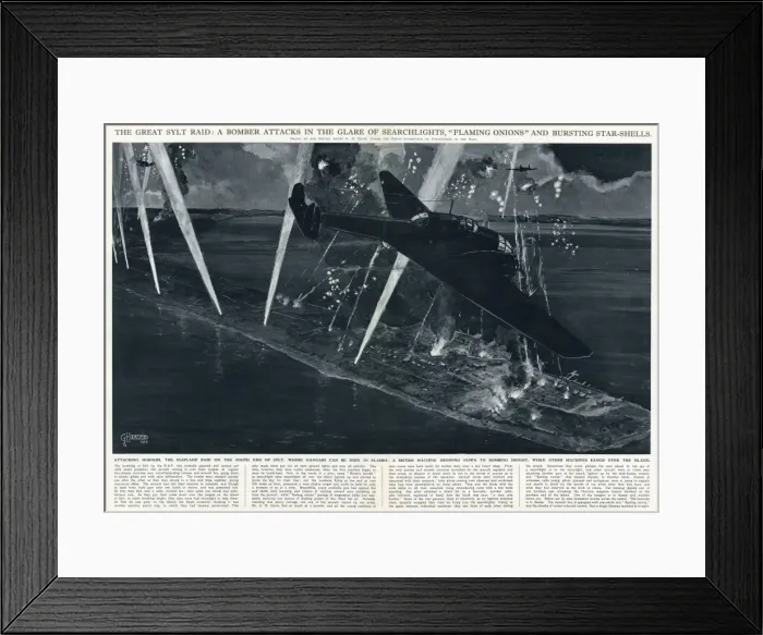 Framed Print : The great Sylt raid by G. H. Davis