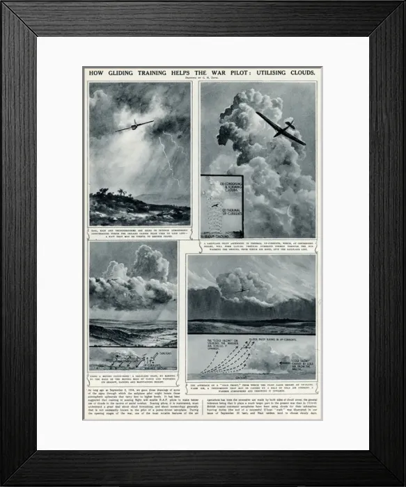 Framed Print : Gliding training by G. H. Davis