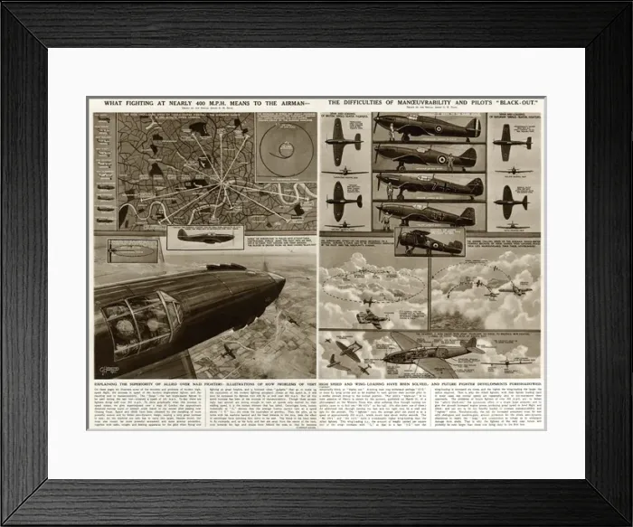 Framed Print : Manoeuvrability and pilot blackout by G. H. Davis