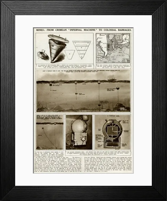 Framed Print : Mines from the Crimean onwards by G. H. Davis Framed Print : Mines from the Crimean onwards by G. H. Davis