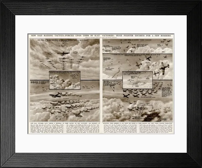 Framed Print : New German air raid tactics by G. H. Davis Framed Print : New German air raid tactics by G. H. Davis