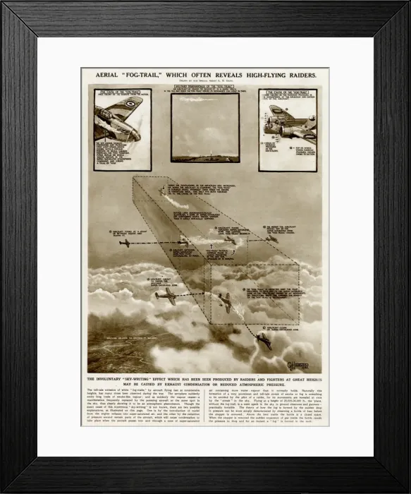 Framed Print : Aerial fog trail by G. H. Davis Framed Print : Aerial fog trail by G. H. Davis