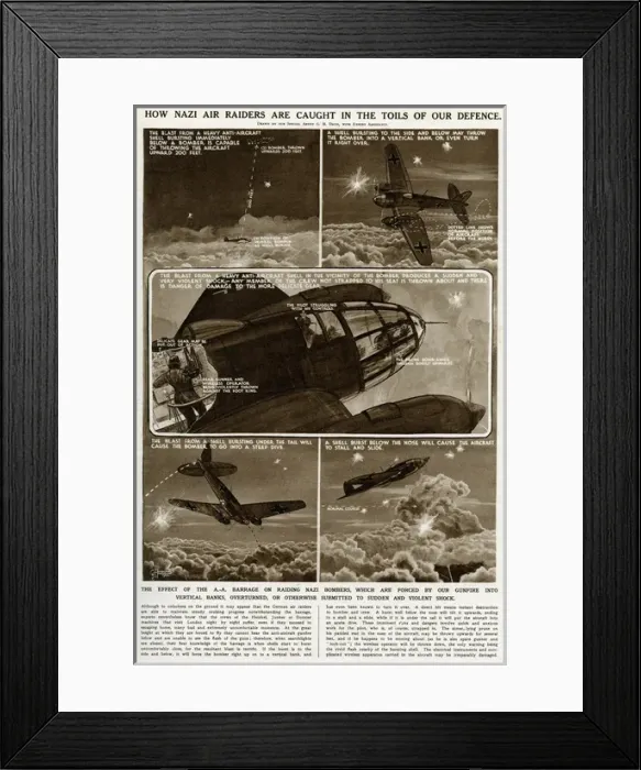 Framed Print : German air raiders caught out by G. H. Davis Framed Print : German air raiders caught out by G. H. Davis