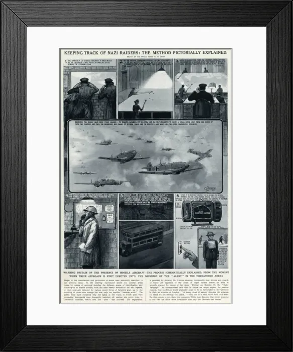 Framed Print : Keeping track of German raiders by G. H. Davis